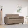 vidaXL Canap&eacute; &agrave; 2 places Cappuccino 120 cm Similicuir