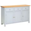 vidaXL Buffet 110x33,5x70 cm Bois de ch&ecirc;ne massif