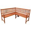 vidaXL Banc d'angle de jardin avec coussins 150cm Bois d'acacia massif