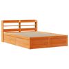 vidaXL Cadre de lit avec t&ecirc;te de lit cire marron 120x190cm bois de pin