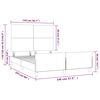 vidaXL Cadre de lit sans matelas bleu fonc&eacute; 140x200 cm velours