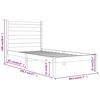 vidaXL Cadre de lit sans matelas noir bois massif