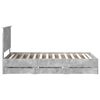 vidaXL Cadre de lit Gris b&eacute;ton 100 x 200 cm Bois Ing&eacute;nierie