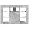 vidaXL Meuble TV LED d'Angle Gris b&eacute;ton 100x40x68cm Bois d'ing&eacute;nierie