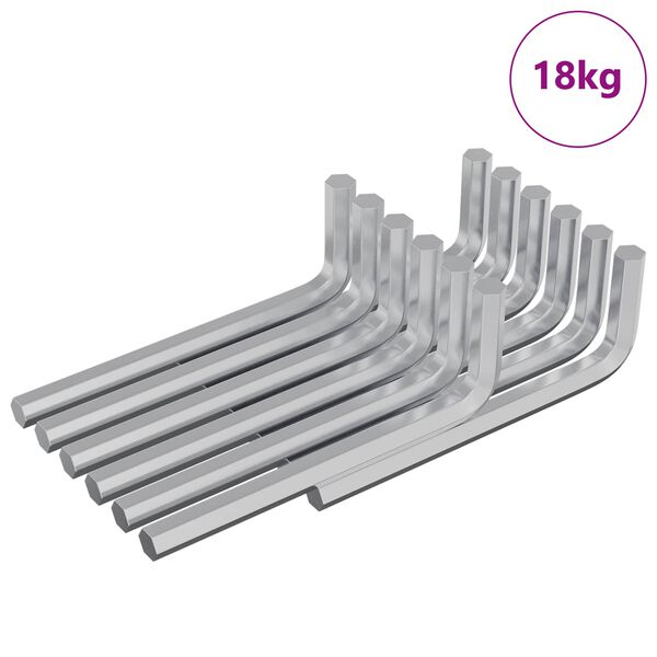 vidaXL Cl&eacute; hexagonale 1800 pcs Argent&eacute; 32 x 86 mm Acier