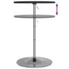 vidaXL Table de bar noir 60x60x90 cm bois d'ing&eacute;nierie et acier chrom&eacute;