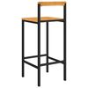 vidaXL Tabourets de bar lot de 2 noir r&eacute;sine tress&eacute;e et bois d'acacia