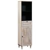 vidaXL Cabinet de salle de bain avec tiroir Blanc 38 x 33 x 160 cm
