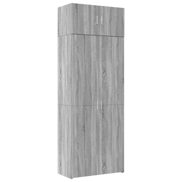 vidaXL Armoire de rangement sonoma gris 80x42,5x225 cm