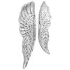 vidaXL Sculpture d'ailes 2 pi&egrave;ces Argent&eacute; 31 x 5 x 91 cm Aluminium