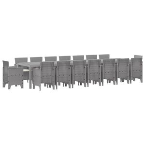 vidaXL Ensemble de salle &agrave; manger de jardin avec coussins 17 pcs