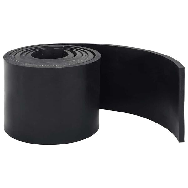vidaXL Bordure en caoutchouc de chasse-neige noir 300x15x1 cm