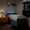 vidaXL Sommier &agrave; lattes de lit avec matelas Bleu 80x200 cm Tissu