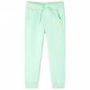 Pantalon de surv&ecirc;tement pour enfants vert vif 140