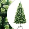 vidaXL Sapin de No&euml;l artificiel &agrave; charni&egrave;res avec support 240 cm