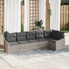 vidaXL Ensemble de Canap&eacute;s avec coussin 6 pcs Gris clair polyrotin