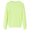 Pull-over tricoté pour enfants jaune fluo 116