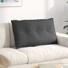 vidaXL Coussin de Dos Gris fonc&eacute; 80 x 50 cm Tissu en velours c&ocirc;tel&eacute;