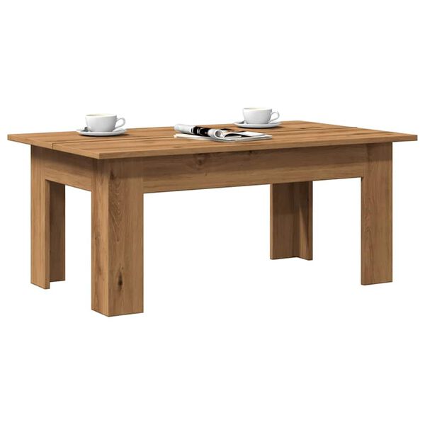vidaXL Table basse ch&ecirc;ne artisanal 100x60x42 cm bois d'ing&eacute;nierie