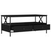 vidaXL Table basse noir 100x51x45 cm bois d'ing&eacute;nierie