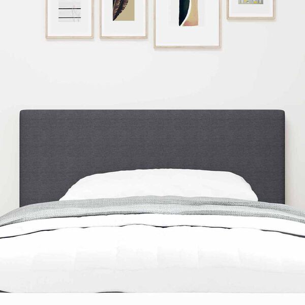 vidaXL T&ecirc;te de lit avec t&ecirc;te de lit Gris fonc&eacute; 90 cm Cuir synth&eacute;tique