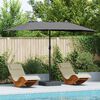vidaXL Parasol de jardin Anthracite 385 x 209 x 244 cm tissu