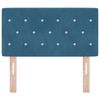 vidaXL T&ecirc;te de lit LED avec t&ecirc;te de lit Bleu fonc&eacute; 80 cm Polyester
