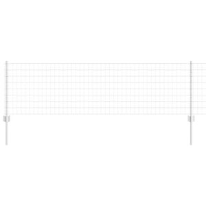 vidaXL Cl&ocirc;ture Euro avec poteau 10 x 0,6 m Acier galvanis&eacute; Argent&eacute;