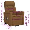 vidaXL Fauteuil de massage Taupe Tissu microfibre
