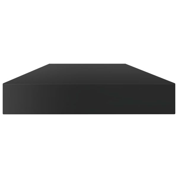 vidaXL Panneaux biblioth&egrave;que 4pcs Noir brillant 80x10x1,5 cm Agglom&eacute;r&eacute;