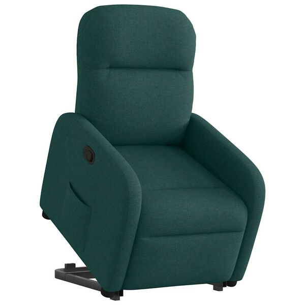 vidaXL Fauteuil inclinable vert fonc&eacute; tissu