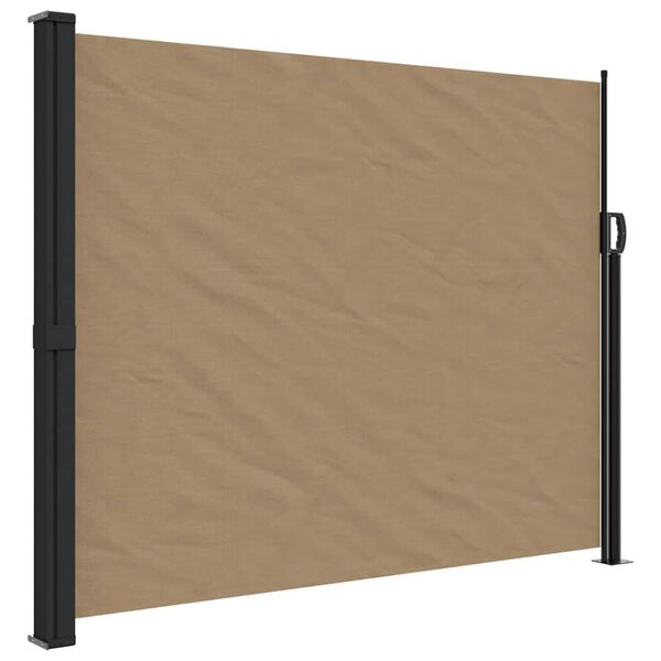 vidaXL Auvent lat&eacute;ral r&eacute;tractable taupe 160x600 cm