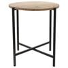 Ambiance Table d'appoint ronde Bois et m&eacute;tal 45 cm