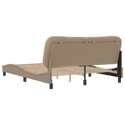 vidaXL Cadre de lit sans matelas cappuccino 160x200 cm similicuir