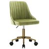 vidaXL Chaises pivotantes &agrave; manger lot de 4 vert clair velours