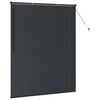 vidaXL Store de Fen&ecirc;tre avec des rideaux Noir Aluminium