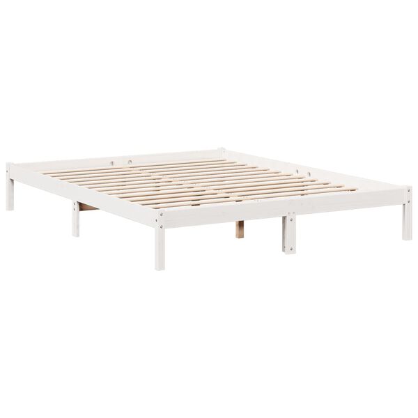 vidaXL Cadre de lit extra long sans matelas 160x210 cm bois massif pin