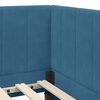 vidaXL Cadre de lit d'angle Bleu 100 cm x 200 cm Velours