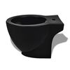 vidaXL Ensemble de toilette et bidet sur pied Noir C&eacute;ramique