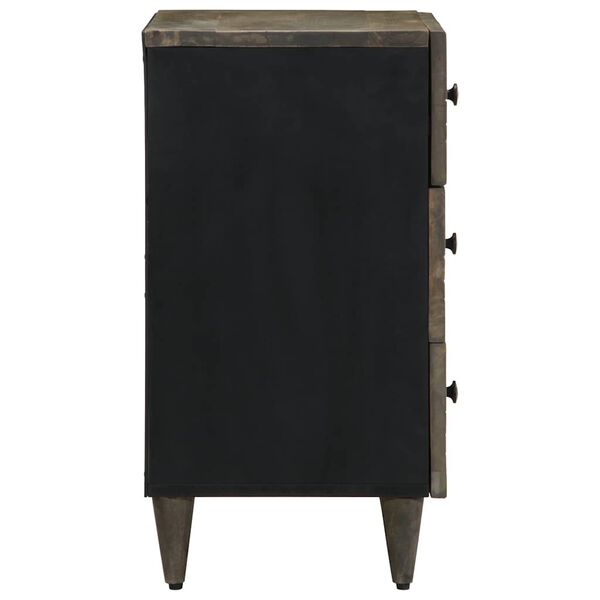 vidaXL Table de chevet gris clair 50x33x60 cm bois de manguier massif