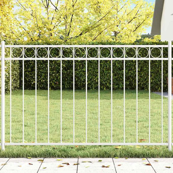vidaXL &Eacute;l&eacute;ment de cl&ocirc;ture Assen Blanc 170 x 100 cm Acier