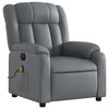 vidaXL Fauteuil de massage inclinable électrique gris similicuir