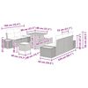 vidaXL Ensemble de canap&eacute; de jardin 8 pcs Beige polyrotin