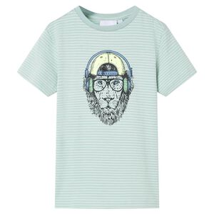 vidaXL T-shirt &agrave; rayures pour enfants menthe clair 104