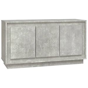 vidaXL Buffet gris b&eacute;ton 102x35x55 cm bois d'ing&eacute;nierie