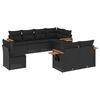 vidaXL Patio Sofa Set 8 place Black