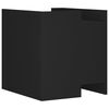 vidaXL Table de chevet noir 45x50x50 cm bois d&rsquo;ing&eacute;nierie