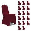 vidaXL Housses &eacute;lastiques de chaise Bordeaux 18 pcs