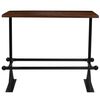 vidaXL Table de bar Bois de r&eacute;cup&eacute;ration massif Marron fonc&eacute;