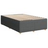 vidaXL Sommier &agrave; lattes de lit avec matelas gris fonc&eacute; 120x190cm tissu
